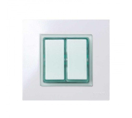 Simon 27 Клавиша декоративная сменная для выключателя (узкий модуль), S27 Play, прозрачный зеленый  2710010-111  Simon
