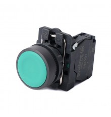 Кнопка SB5 в сборе модульная 22мм зеленая с возвратом пластик 1НО  SB5AA31  SE