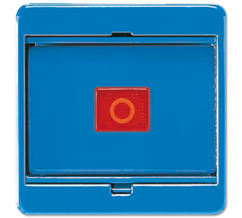 Клавиша с стеклянной пластиной для выключателей и кнопок; синяя  561GLBL  Jung