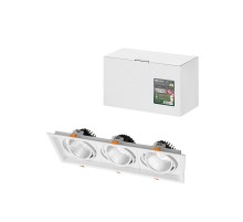 Светильник встраиваемый карданный "Фокус-1" LED CSL-01-3x11-WW 33 Вт, 35°, 3000 К, 80 Ra, IP20,  SQ0369-0412  TDM