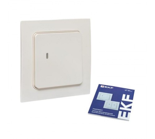 Умный беспроводной выключатель Стокгольм 1-кл белый Zigbee  СonnectRCV-ST1-WS-ZBEKF