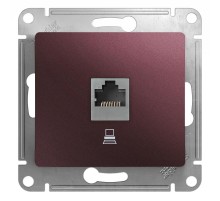 Glossa Баклажановый Розетка компьютерная RJ45 кат.5E  GSL001181K  SE