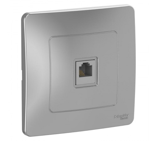 Blanca Алюминий С/У Розетка телефонная RJ11  BLNIS011003  SE