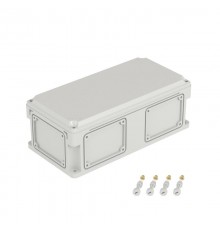 Корпус пластиковый RAM box IP67 400х200х146 мм (высота крышки 21) стенка с выбивными фланцами непрозрачная крышка  542210  DKC