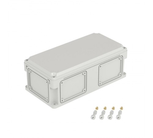 Корпус пластиковый RAM box IP67 400х200х146 мм (высота крышки 21) стенка с выбивными фланцами непрозрачная крышка  542210  DKC
