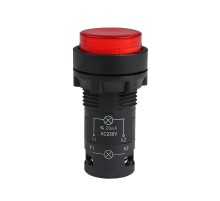 Кнопка с подсветкой OptiSignal Compact D22 C7-PL-M410 красная 1НО 230 В AC XB7NW34M1  362097  КЭАЗ