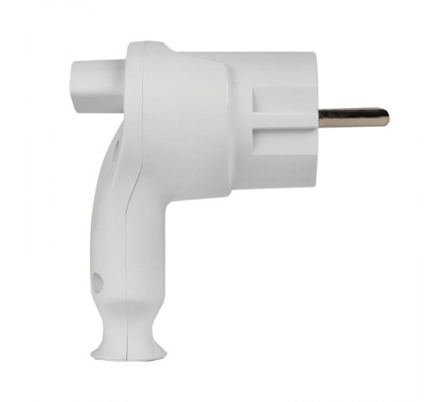 Вилка с кнопкой извлечения с/з белая 16А 250В  AVP-16-k  EKF