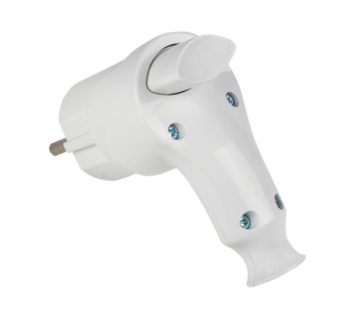 Вилка с кнопкой извлечения с/з белая 16А 250В  AVP-16-k  EKF