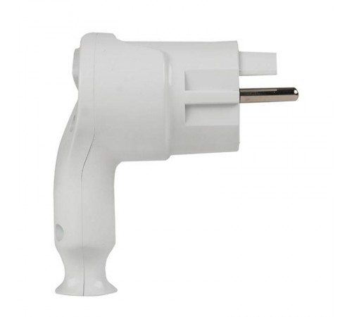 Вилка с кнопкой извлечения с/з белая 16А 250В  AVP-16-k  EKF