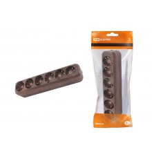 Колодка розеточная 6 гнезд 2П+3 16А 250В "Эко" (бук)   SQ1806-0071  TDM