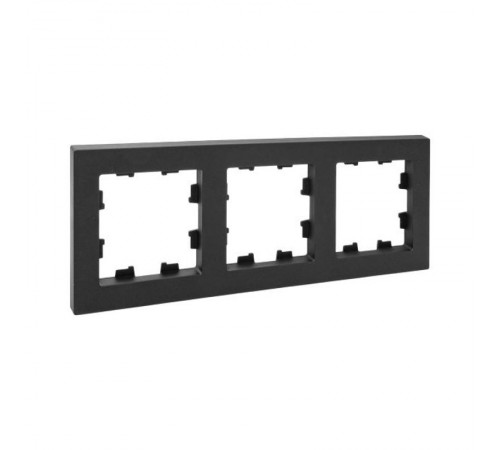 3 - местная рамка, чёрная, пластик Эпика EKF  UP1-FPB-03  EKF