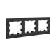 3 - местная рамка, чёрная, пластик Эпика EKF  UP1-FPB-03  EKF