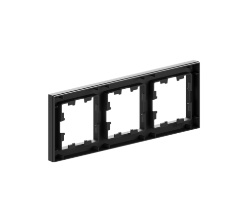 3 - местная рамка, чёрная, пластик Эпика EKF  UP1-FPB-03  EKF