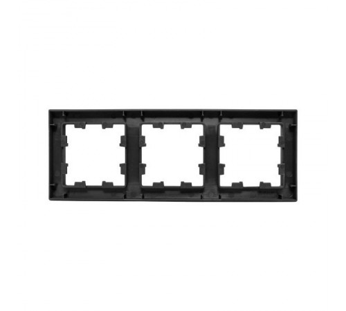 3 - местная рамка, чёрная, пластик Эпика EKF  UP1-FPB-03  EKF