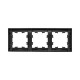 3 - местная рамка, чёрная, пластик Эпика EKF  UP1-FPB-03  EKF