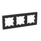 3 - местная рамка, чёрная, пластик Эпика EKF  UP1-FPB-03  EKF