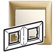 Valena Матовое Золото Рамка 2-ая гориз  770302  Legrand