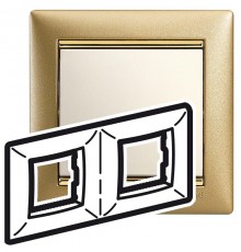 Valena Матовое Золото Рамка 2-ая гориз  770302  Legrand