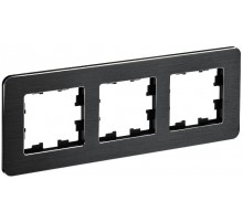BRITE Рамка 3-ая РУ-3-1-Бр металл черный RE AL  BR-M32-M-21-K02  IEK