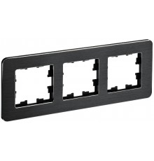 BRITE Рамка 3-ая РУ-3-1-Бр металл черный RE AL  BR-M32-M-21-K02  IEK