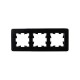BRITE Рамка 3-ая РУ-3-1-Бр металл черный RE AL  BR-M32-M-21-K02  IEK