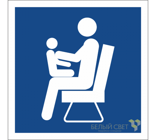 Знак безопасности BL-2020B.D03"Места для инвалидов,пожилых людей,людей с детьми"  a21350  Белый свет