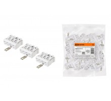 Клемма пружинная соединительная КСПнз4-2L+N+PE, 16 A, с монтажной ножкой и заземлением под винт  SQ0510-0114  TDM