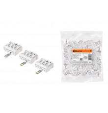 Клемма пружинная соединительная КСПнз4-2L+N+PE, 16 A, с монтажной ножкой и заземлением под винт  SQ0510-0114  TDM