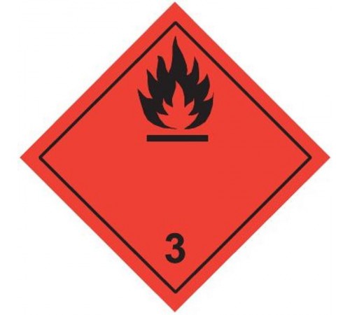 Знак для маркировки опасных грузов "Кл.3" 250х250 мм, пленка самоклеящаяся ГОСТ 19433-88  an-7-03  EKF