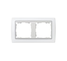 Simon 82 Рамка декоративная, 2 поста, S82, белый-белый  82620-30  Simon