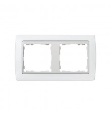 Simon 82 Рамка декоративная, 2 поста, S82, белый-белый  82620-30  Simon