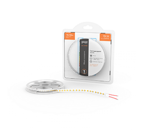 Лента светодиодная Basic LED 2835/120 12V 14,4W/m 1400lm/m 3000K 8mm IP20 3m 1/100  BT082  Gauss