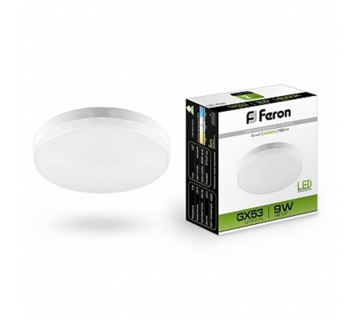 Лампа светодиодная LB-452 (9W) 230V GX53 4000K, для натяжных потолков  25829  FERON