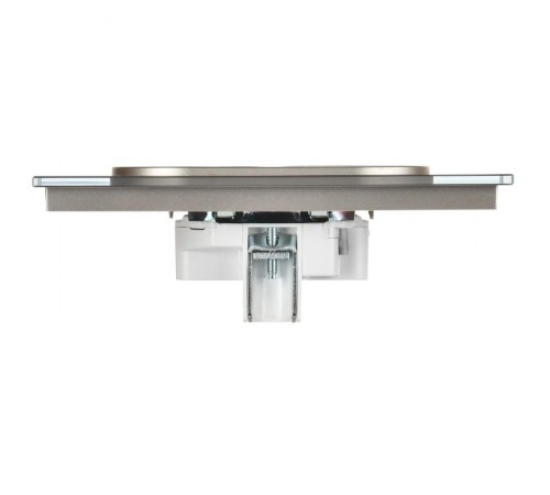 SKANDY Розетка 2-местная без з/к/ш стекло 10А SK-R03Sh шамп.  SK-R20-10-K37  IEK