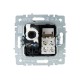 BRITE Розетка двойная RJ11+RJ45 кат.5E РК/Т12-БрС сталь   BR-KT20-O-1-K46  IEK