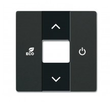 Накладка терморегулятора free@home, future, цвет чёрный бархат  6220-0-0631   2CKA006220A0631  ABB