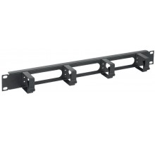Органайзер кабельный 19" 1U 4 кольца, черный  CO05-1M4RM  ITK