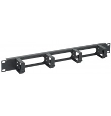 Органайзер кабельный 19" 1U 4 кольца, черный  CO05-1M4RM  ITK