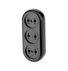 Колодка 3 гнезда карболитовая б/з 16 А, черная  11-8979  REXANT