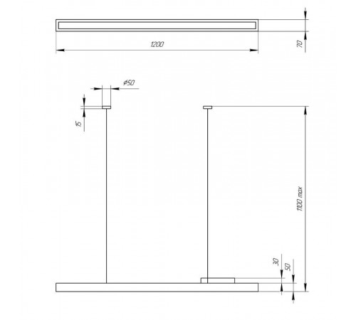 Светильник светодиодный Geometria Block SPO-116-W-40K-024 24Вт 4000К 1750Лм IP40 1200*70*50 белый подвесной  Б0050548  ЭРА