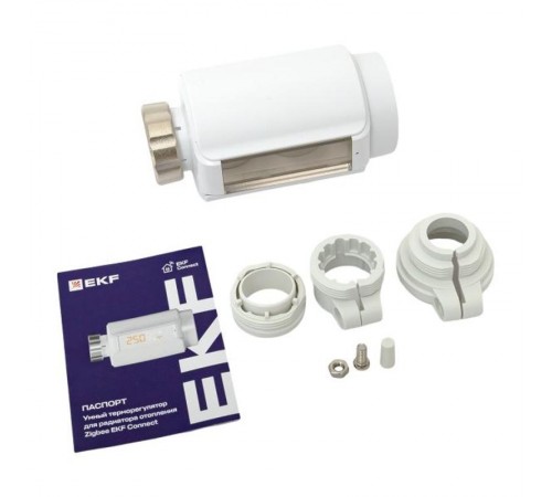 Умный терморегулятор для радиатора отопления (термоголовка) Zigbee Connect  ett-8  EKF