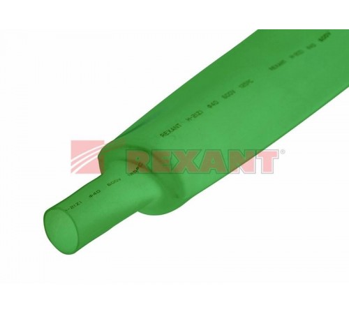 Термоусадочная трубка 40,0/20,0 мм, зеленая, упаковка 10 шт. по 1 м  24-0003  REXANT