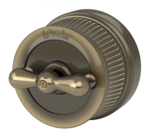 W5720012/ Электроустановочные изделия - Выключатель на 4 положения двухклавишный (бронзовый) Ретро  a050767  Werkel