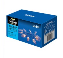 Гирлянда светодиодная  на эл.пит. 2AAПрищепки  ULD-S0200-010/STB/2AA WARM WHITE IP20 CLIPS   2м. 10 диодов 3000К шнур прозр.  UL-00005484  Uniel