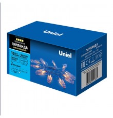 Гирлянда светодиодная  на эл.пит. 2AAПрищепки  ULD-S0200-010/STB/2AA WARM WHITE IP20 CLIPS   2м. 10 диодов 3000К шнур прозр.  UL-00005484  Uniel