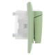 SKANDY Розетка 2-местная с кр. 16А в сб IP44 SK-R12M мятный  SK-R26-16-44-K06-F  IEK