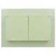 SKANDY Розетка 2-местная с кр. 16А в сб IP44 SK-R12M мятный  SK-R26-16-44-K06-F  IEK