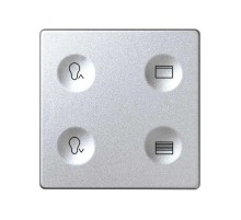 Сенсорный 4-кл выключатель с тематической маркировкой Т3, алюминий  8000645-093  Simon