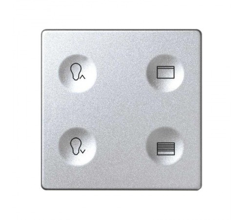 Сенсорный 4-кл выключатель с тематической маркировкой Т3, алюминий  8000645-093  Simon