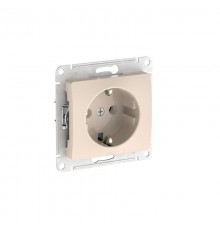 Glossa Бежевый Розетка с заземлением, 16А, механизм, быстрозажимные клеммы  GSL000243S  SE